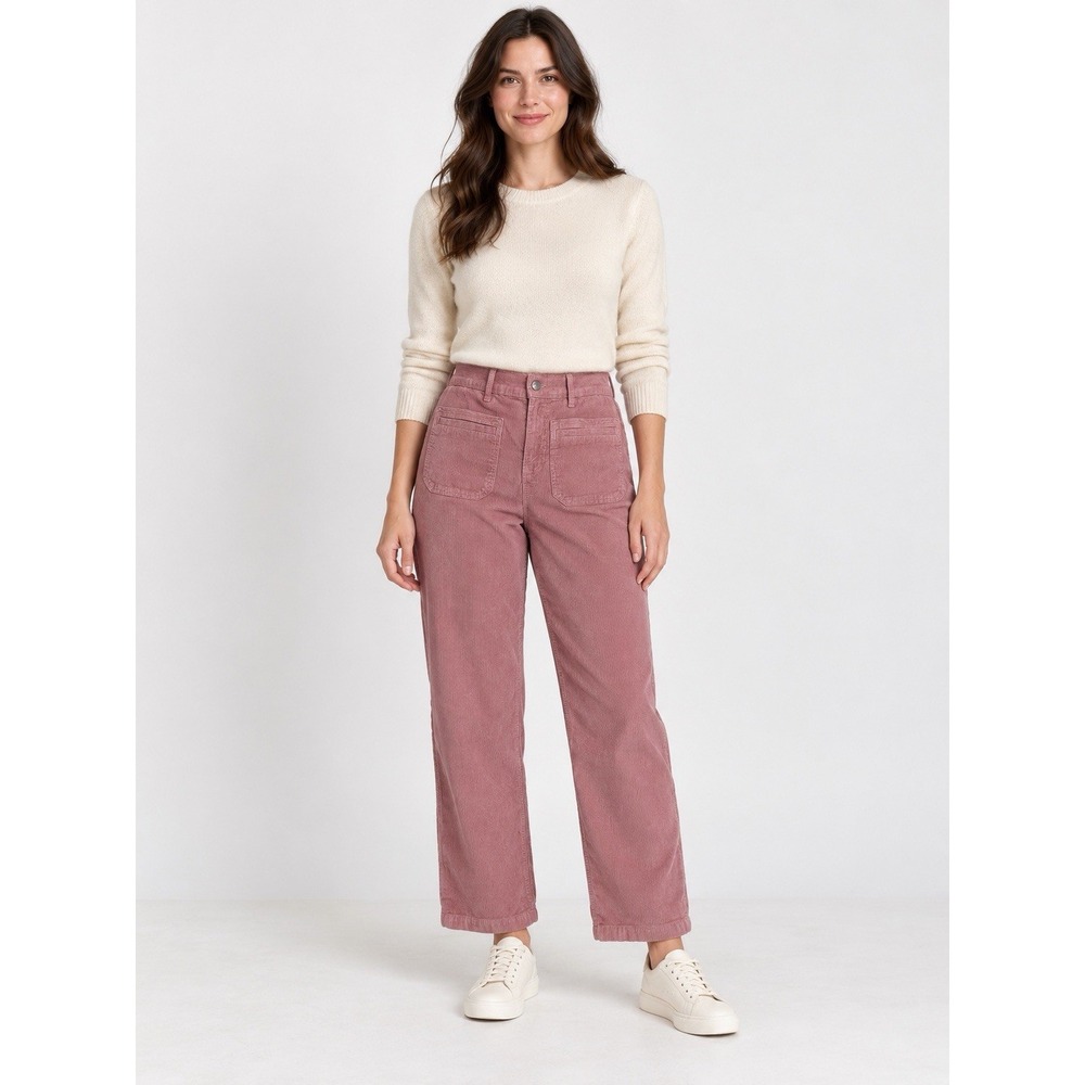 American Eagle Stretch Corduroy Pants Dusty Rose Pink Women's Size 6 Regular